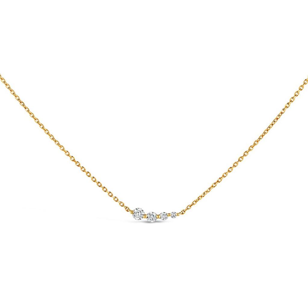 Dinny Hall Shuga solid gold & created diamond tapering scoop necklace