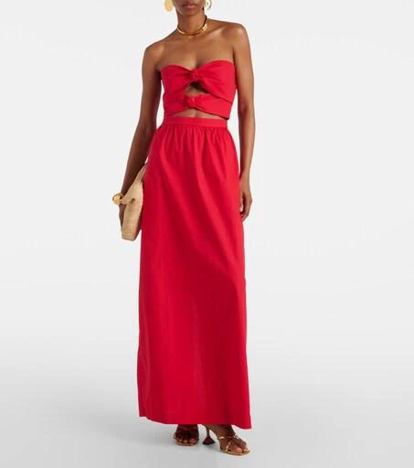 Adriana Degreas Gathered cotton jersey maxi dress - M