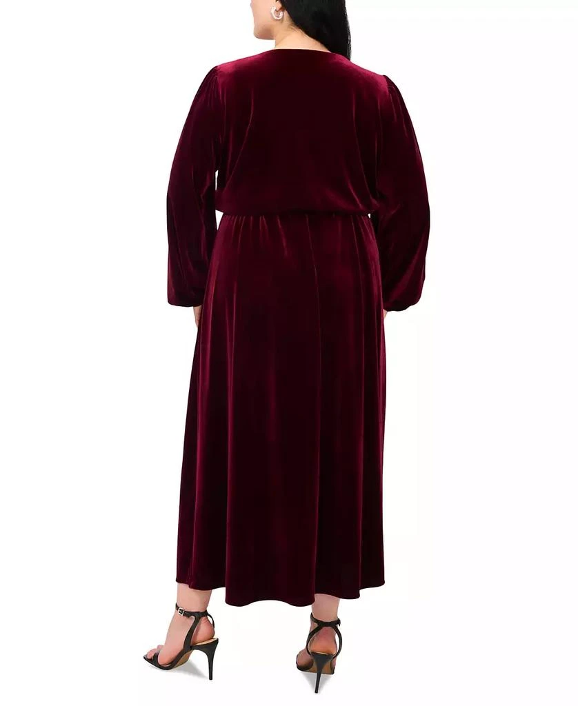 MSK Plus Size Velvet Fit & Flare Maxi Dress 2