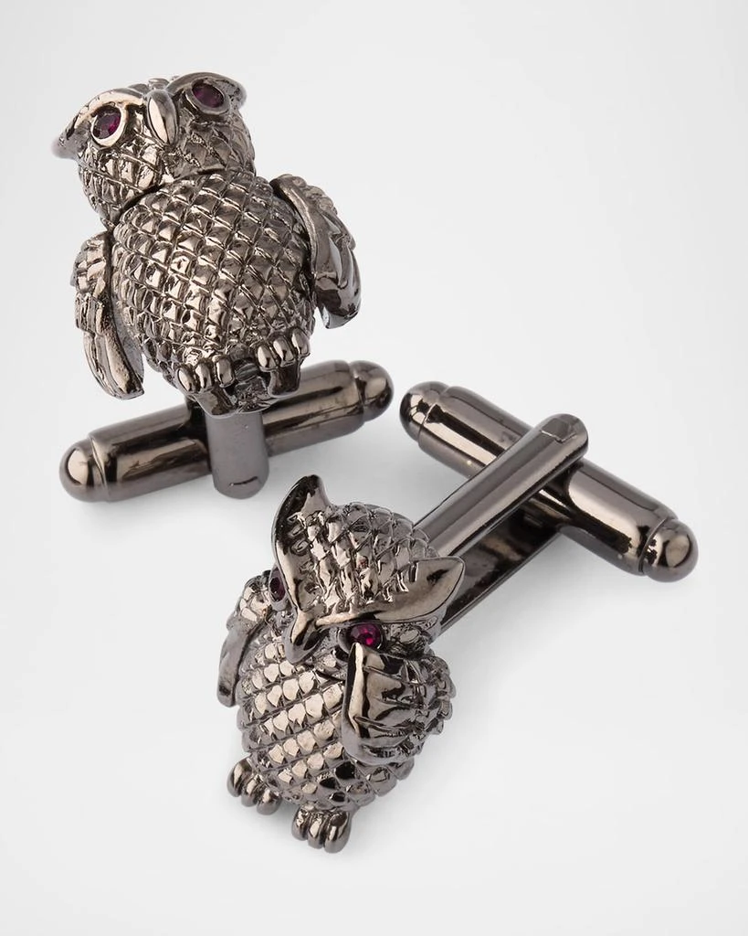 LINK UP Men's Owl Moving Wings Cufflinks 1