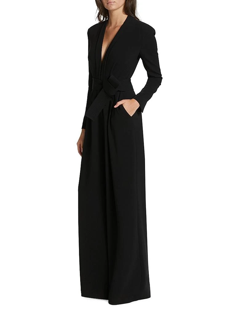 A.L.C. Kieran II Belted Crepe Wide-Leg Jumpsuit 4