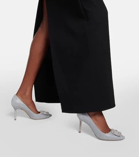 Manolo Blahnik Hangisi 90 embellished glitter pumps 4