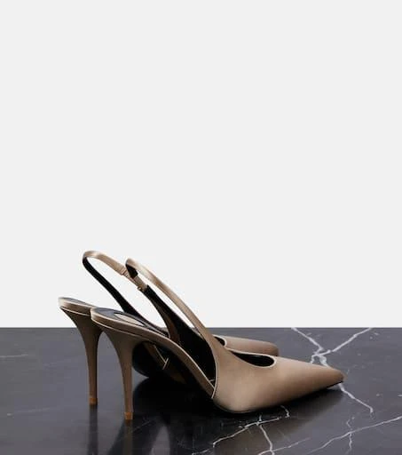 Yves Saint Laurent Norma 90 satin crêpe slingback pumps 2
