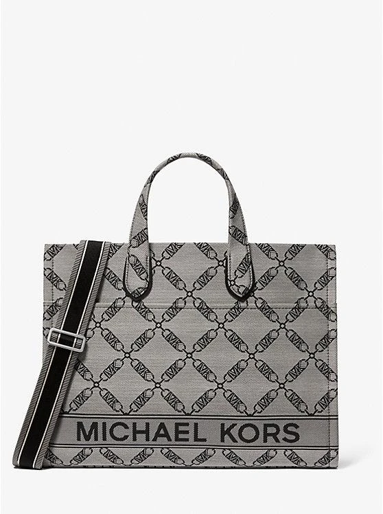 Michael Kors Gigi Large Empire Logo Jacquard Tote Bag 1