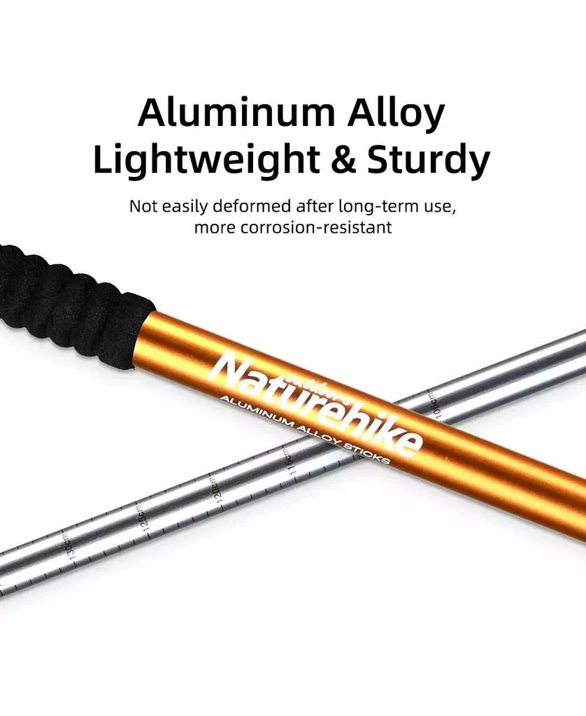 Naturehike 1pc Ultralight Trekking Pole - Adjustable Hiking Sticks w/Secure Lock, EVA Grip,4 Colors, 50-135cm (20-53in) for Adults 
Kids 4