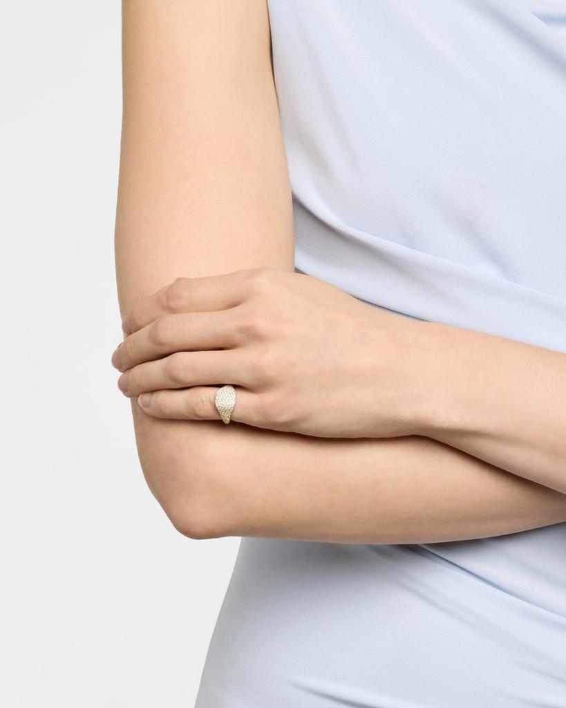 Albert Malky 18K Yellow Gold Signet Ring with Diamonds