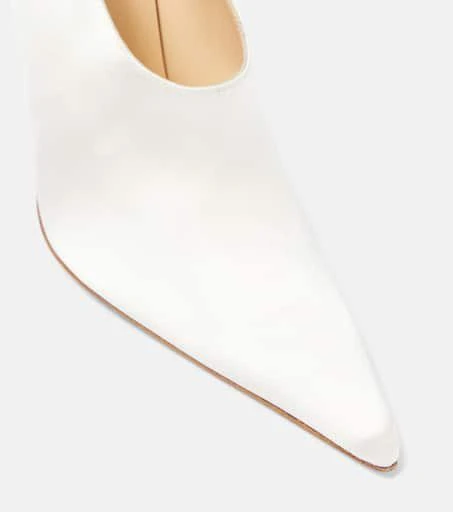 Magda Butrym Floral-appliqué satin pumps 5
