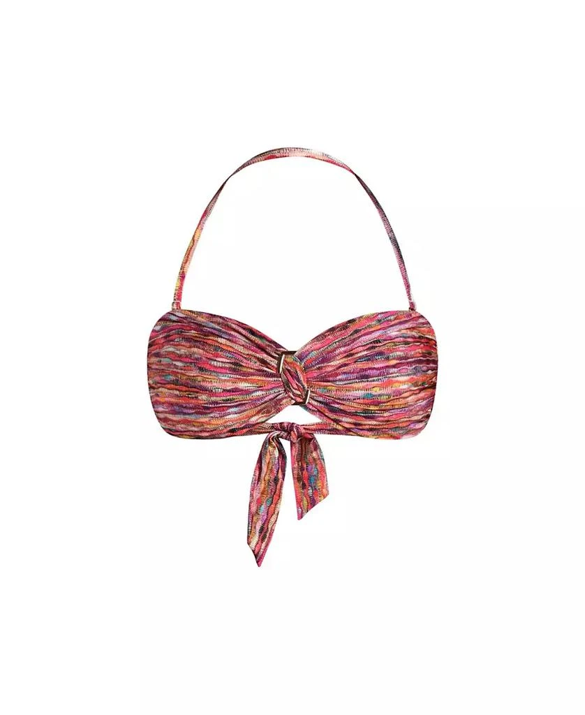 Sunshine 79 Women's Shimmer Ripple Twist Bandeau Bikini Top 3