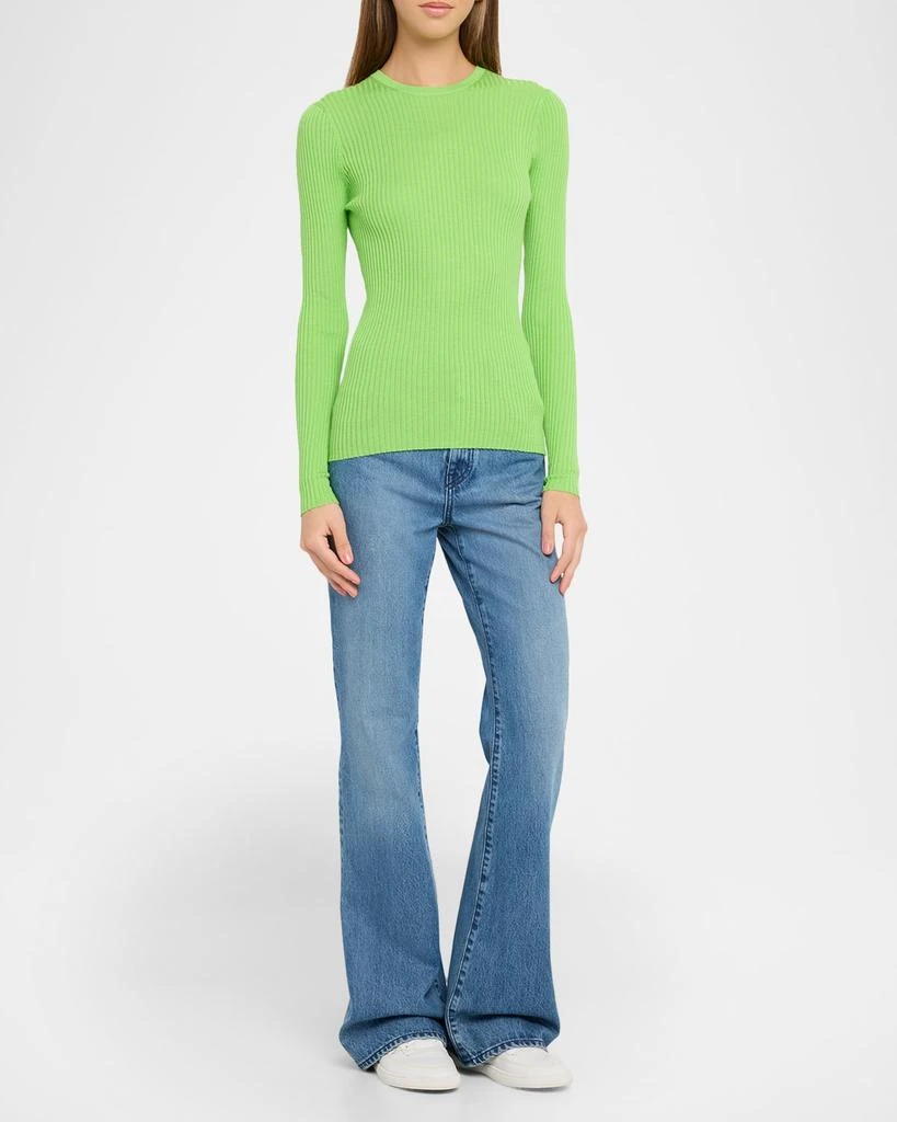 Gabriela Hearst Browning Long-Sleeve Cashmere-Silk Top 2