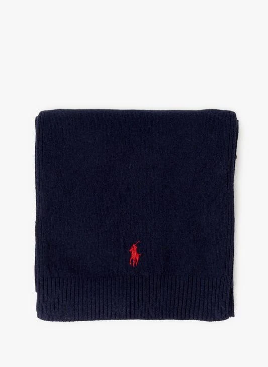 Ralph Lauren Straight embroidered merino wool scarf