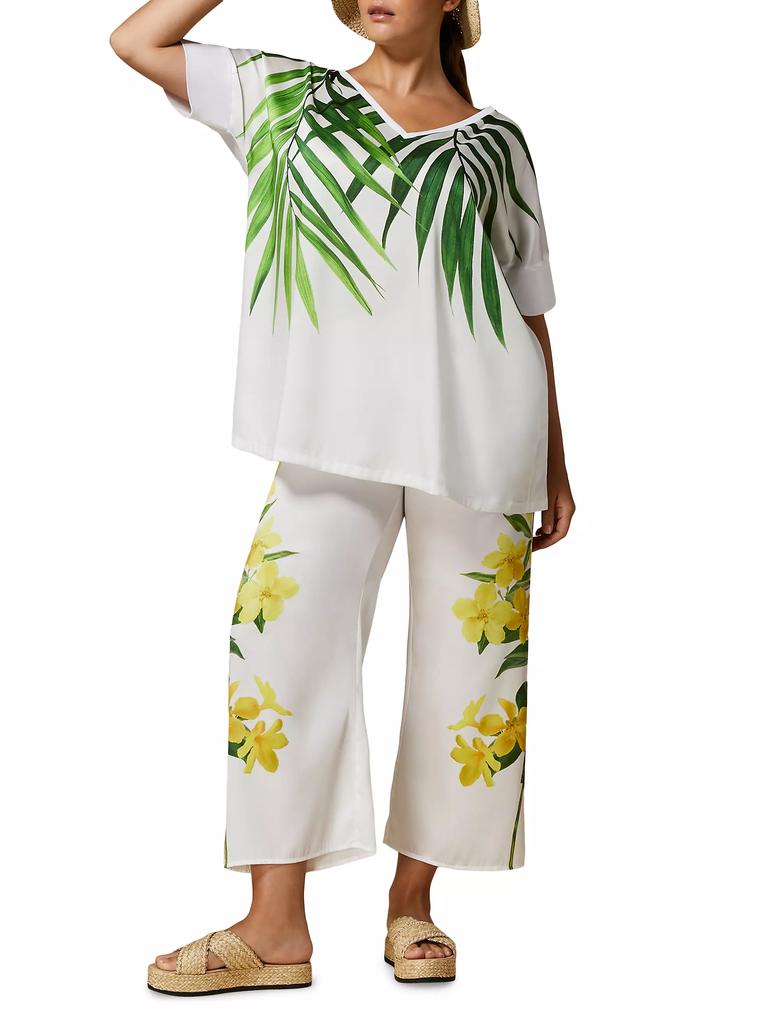 Marina Rinaldi Edam Palm V-Neck T-Shirt