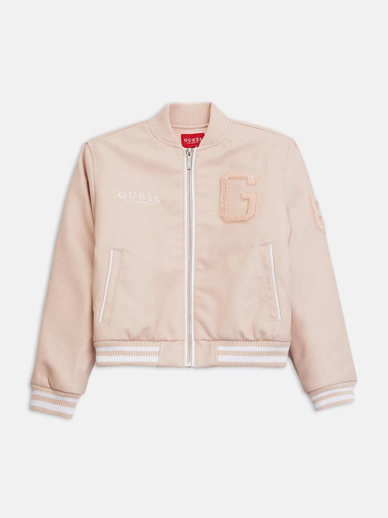 Guess Factory Ralia Faux-Leather Varsity Jacket (7-14)