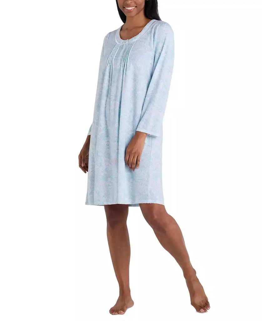 Miss Elaine Women's Lace-Trim Shirred Nightgown 1