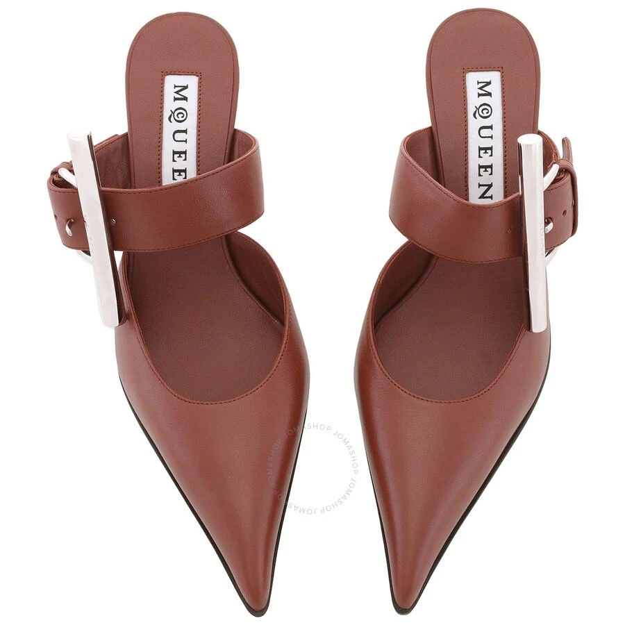 Alexander McQueen Alexander Mcqueen Ladies Rouge Fonce 70mm Francisco Leather Mules, Brand Size 36 ( US Size 6 ) 3