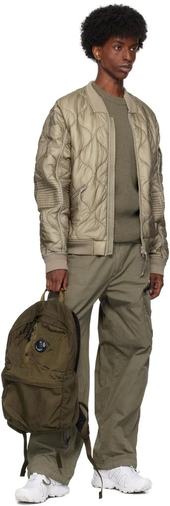 C.P. Company Khaki Lens Nylon B Back Pack 4