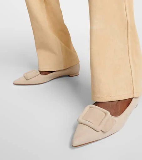 Manolo Blahnik Maysale suede flats 4