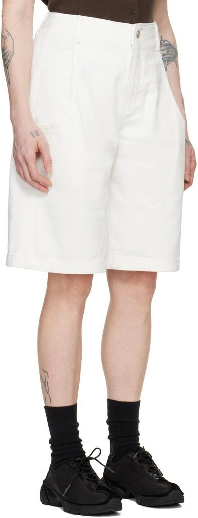 AMOMENTO White Pocket Denim Shorts 2