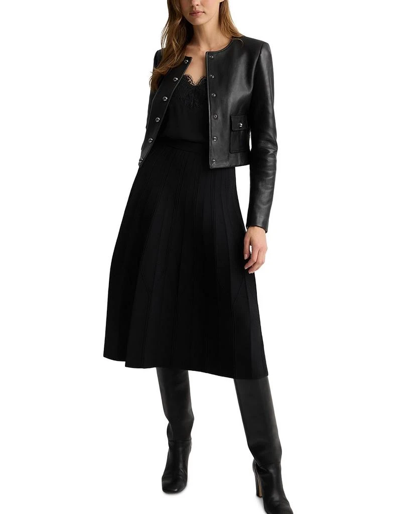 St. John Cropped Leather Jacket 2