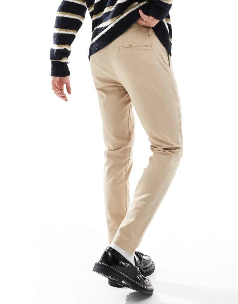 ASOS ASOS DESIGN skinny chinos in beige 2