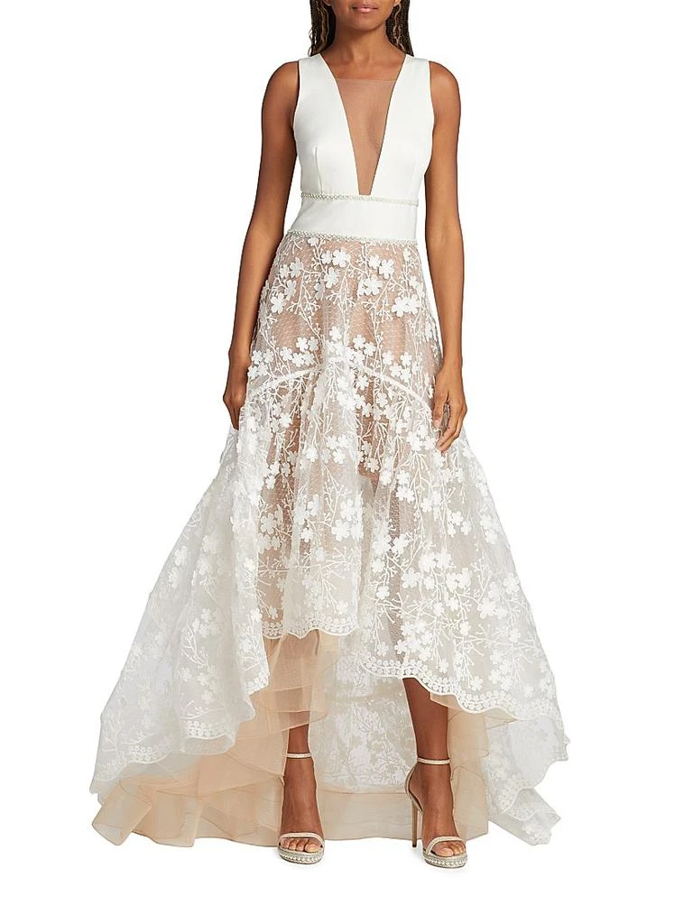BRONX AND BANCO Fiona High-Low Lace Gown 3