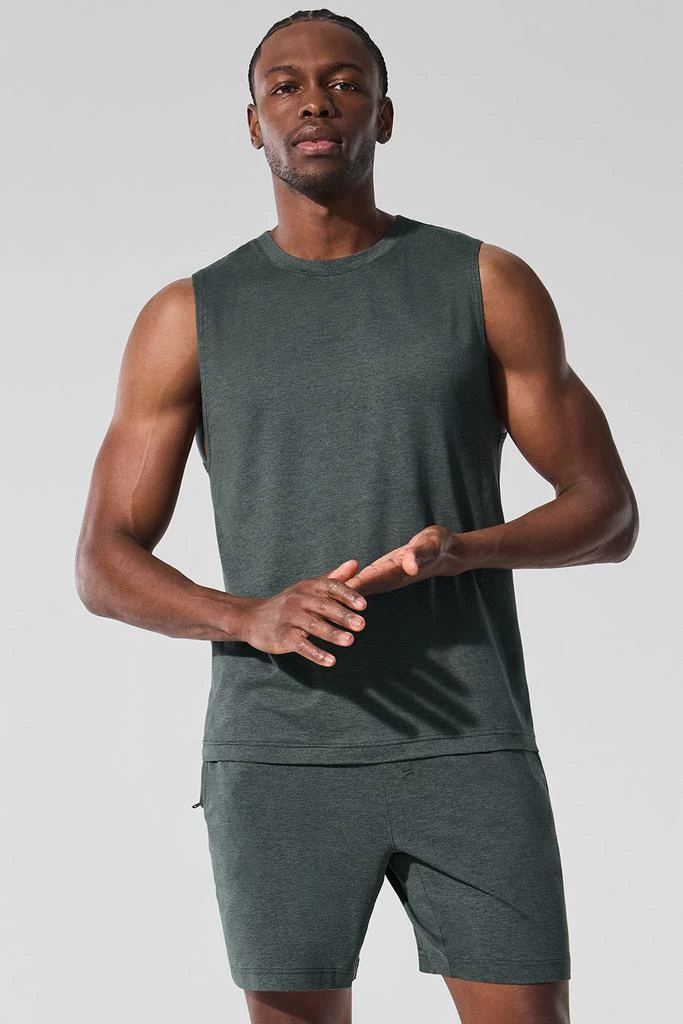 Alo Conquer Muscle Tank - Charcoal Green Heather 1
