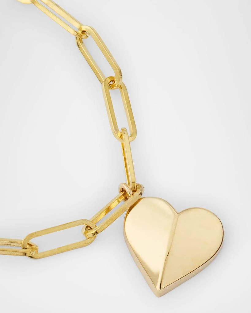 POPPY FINCH Folded Heart Link Bracelet 3