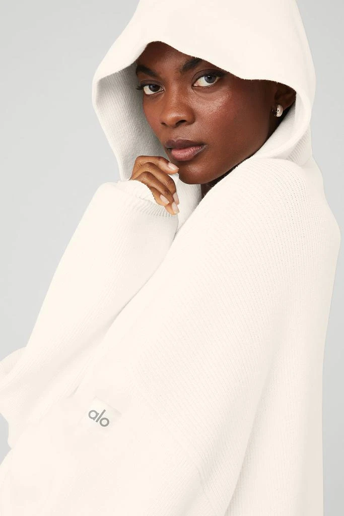 Alo Yoga Scholar Hooded Sweater - Ivory 4