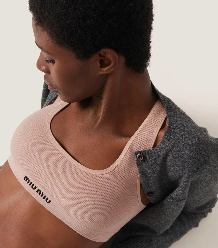 Miu Miu Seamless Racerback Crop Top 2