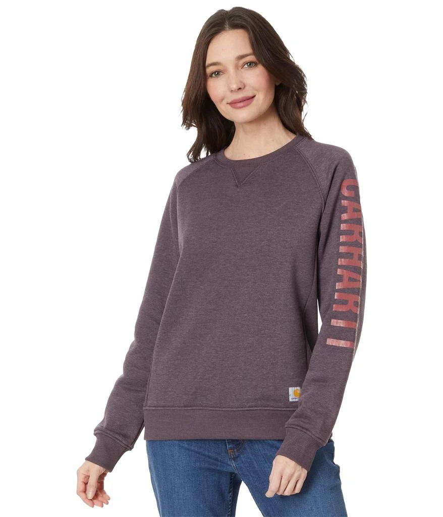 Carhartt Relaxed Fit Midweight Crew Neck Block Logo Sleeve Graphic Sweatshirt 1