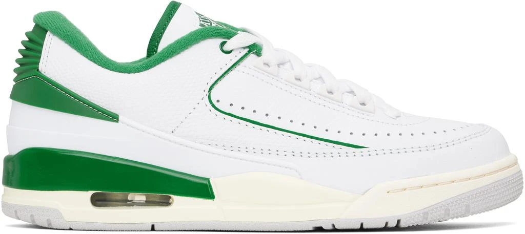 Jordan White & Green Jordan 2/3 Sneakers 1