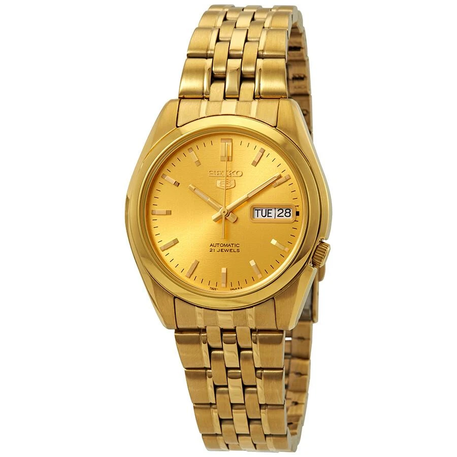 Seiko Series 5 Automatic Gold Dial Men's Watch SNK366 1