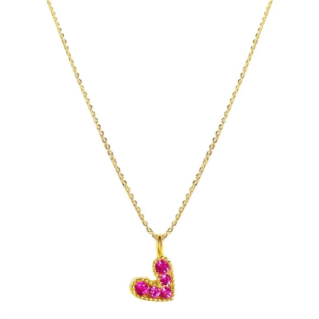 The Crowns The Crowns - Women
s Ruby Heart Necklace