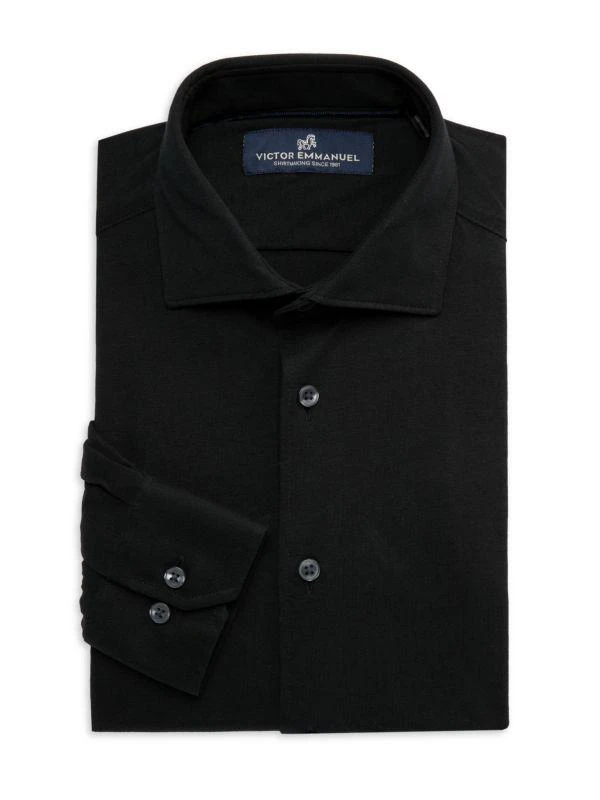 Victor Emmanuel Modern Fit Jersey Knit Dress Shirt 1