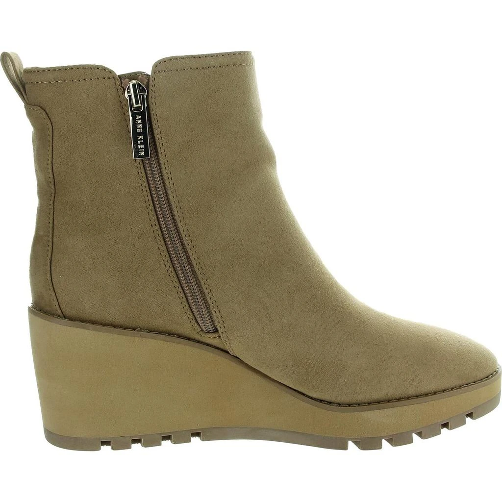 Anne Klein Portia Womens Zipper Microfiber Wedge Boots 2