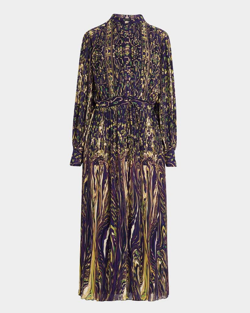 Elie Tahari The Almada Abstract-Print Midi Shirtdress 1