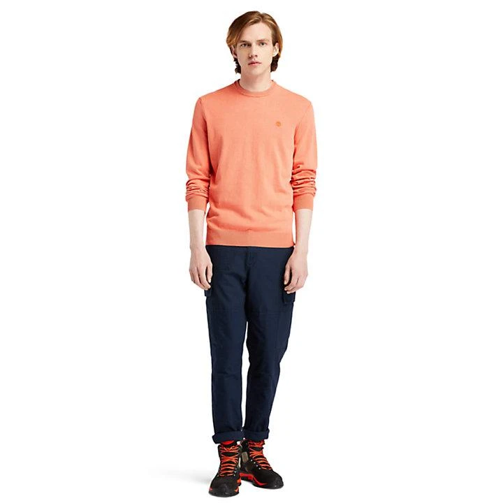 Timberland Lightweight Washed Jumper for Men in Orange 3