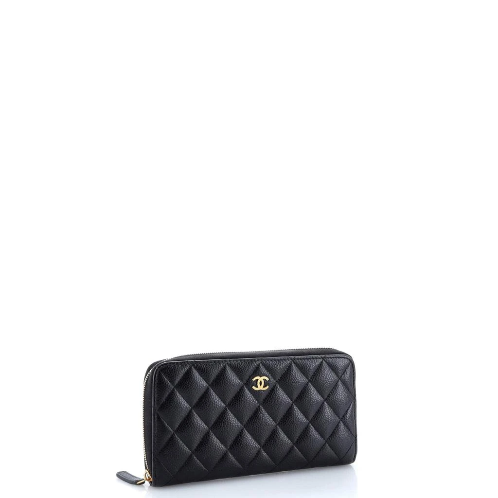 Chanel Zip Around Wallet Quilted Caviar Long 2