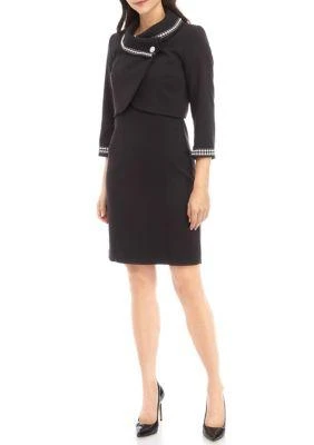 Tahari Nested Suit Beaded Jacket And Dress 1