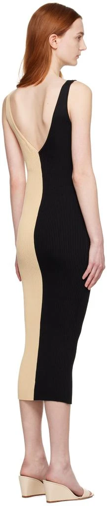Staud Tan & Black Dana Midi Dress 3