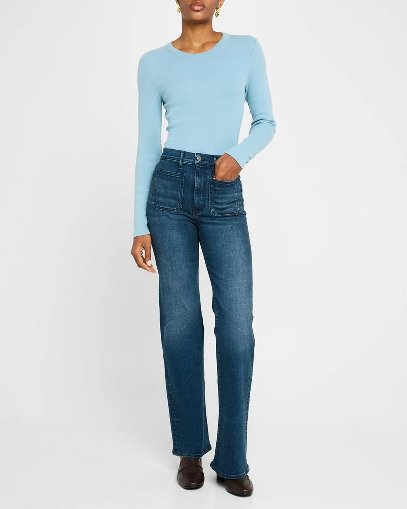VERONICA BEARD Crosbie High-Rise Wide Loafer Jeans 2