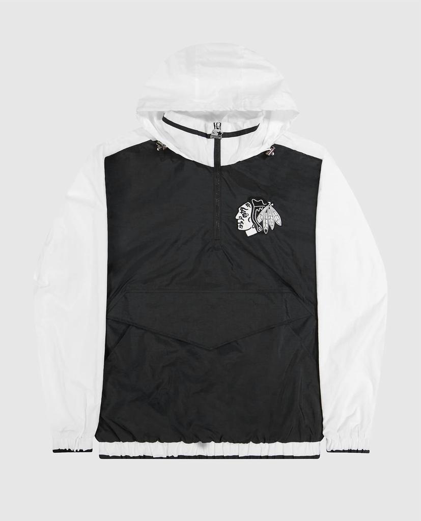 Starter Starter - Men's Chicago Blackhawks Pullover Half-zip Hooded Prospect Jacket