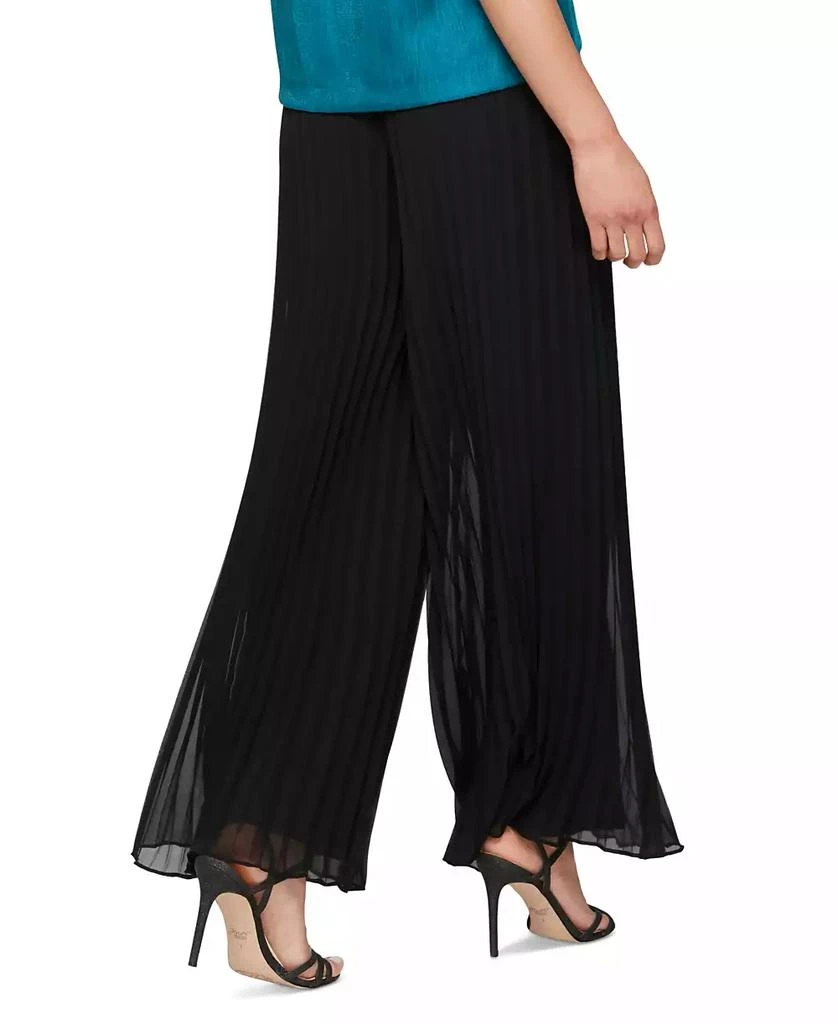 Alex Evenings Petite Pleated Wide-Leg Chiffon Pants 2