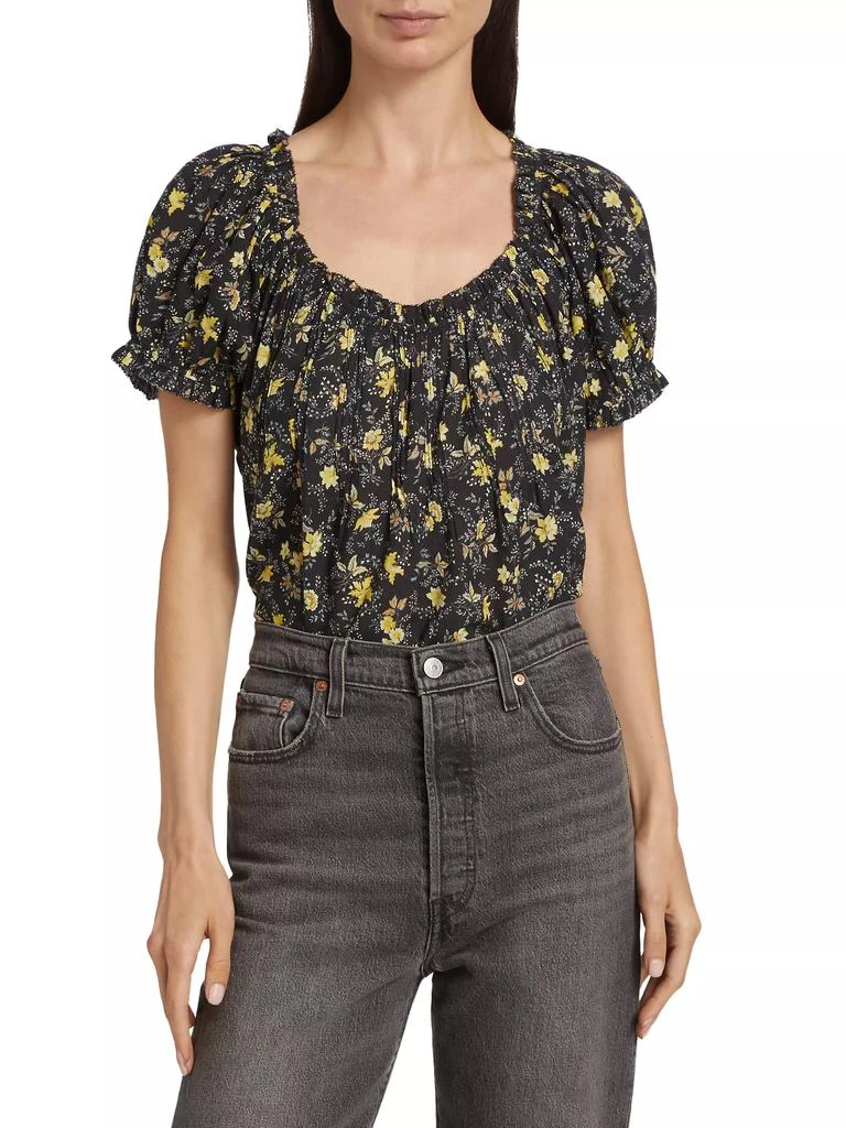 DÔEN Frederica Floral Cotton-Blend Top 3