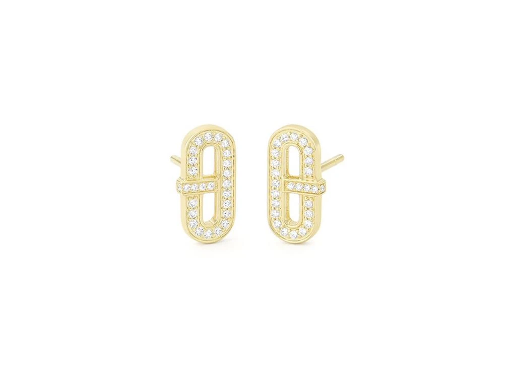 Mozafarian Gold and diamond studs 1