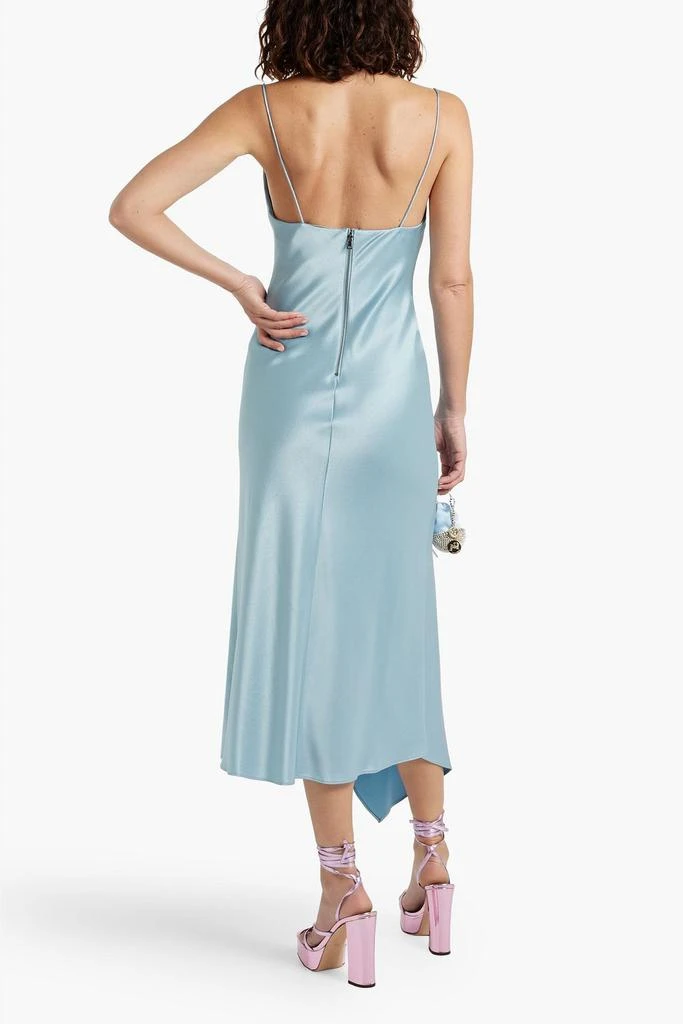 Alice + Olivia Harmony draped satin-crepe midi dress 3