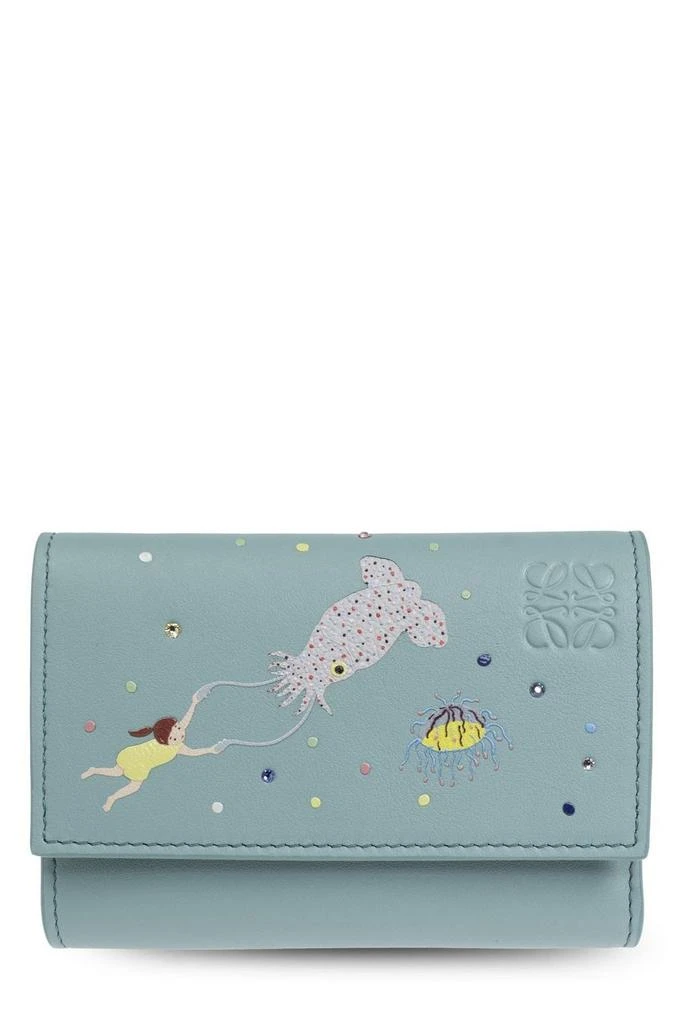 Loewe Loewe X Suna Fujita Logo Embossed Squid Wallet 1