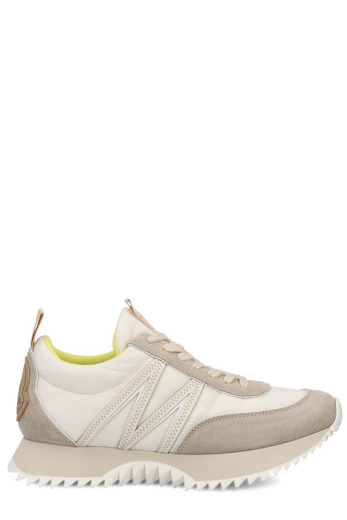 スニーカー MONCLER White fabric and nubuk Pivot sneakers Moncler WHITE FABRIC AND NUBUK PIVOT SNEAKERS - Casual Shoes