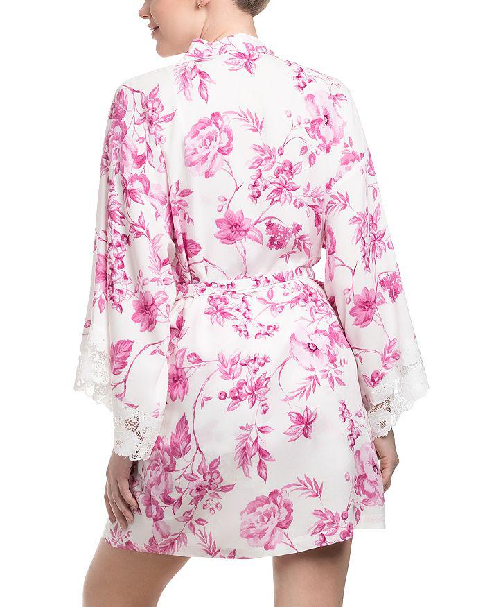In Bloom Floral Lace Cuff Challis Wrap Robe