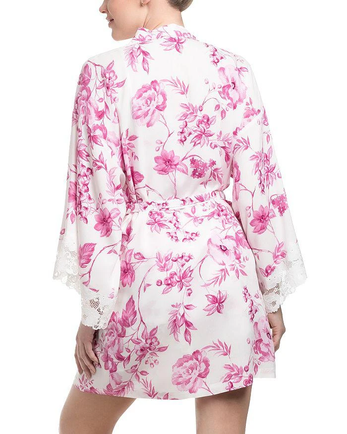 In Bloom Floral Lace Cuff Challis Wrap Robe 2