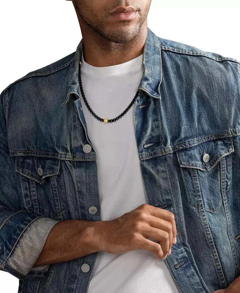 Esquire Men's Jewelry Box Link 22" Chain Necklace in Black & Gold-Tone Ion Plated Stainless Steel, Exclusively at Macy's 2